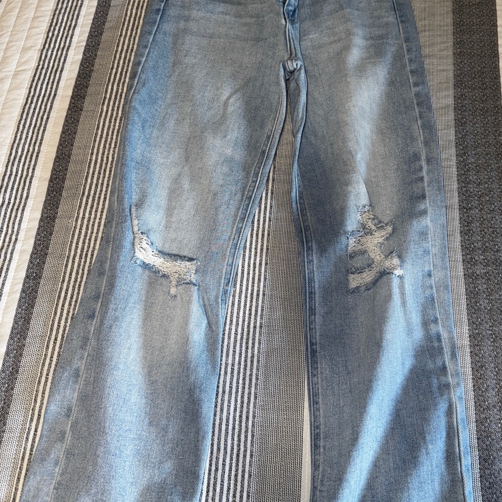 Just Black Light Blue Distressed Denim Jeans